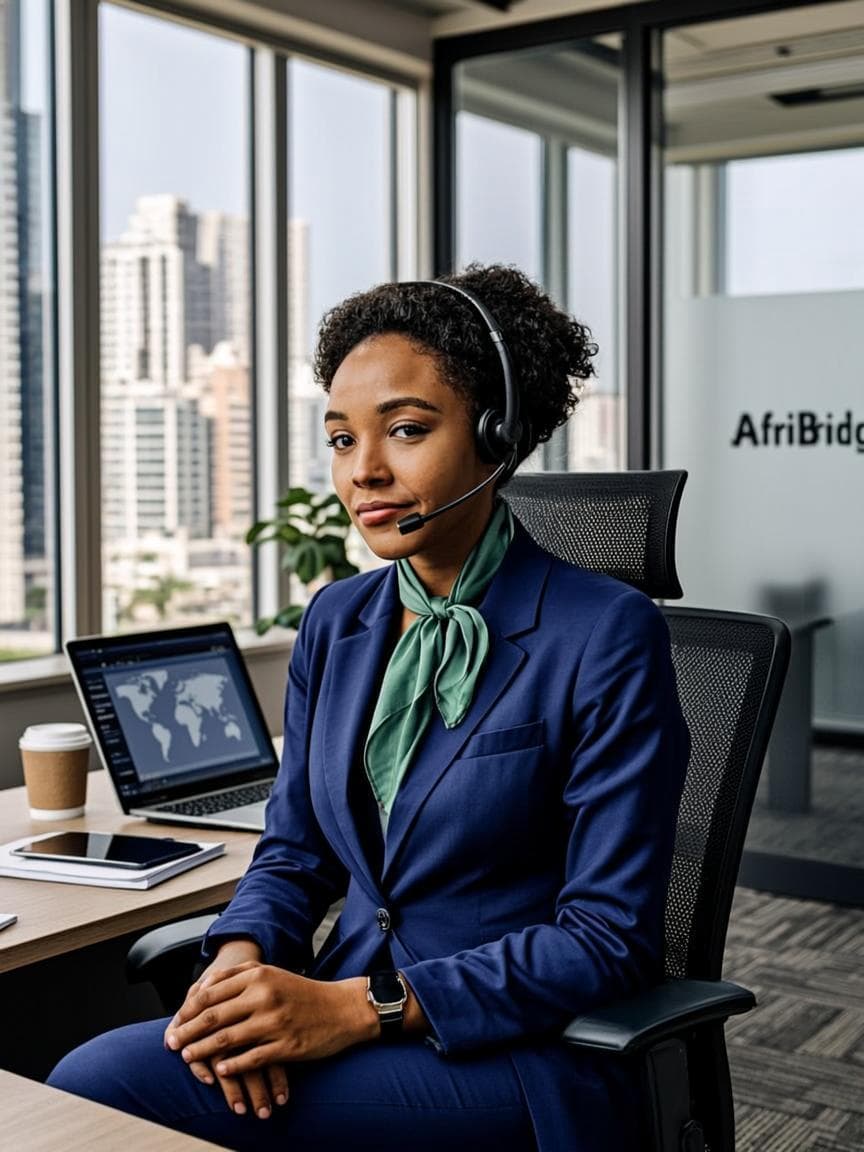 Afri-Bridge logistics operations professional at the Sandton headquarters command center